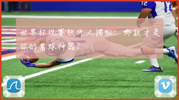 世界杯观赛软件大揭秘:哪款才是你的看球神器?